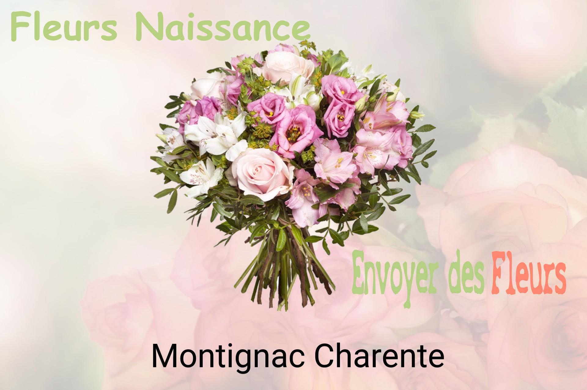 Bouquet de fleurs de naissance livré à Montignac-Charente