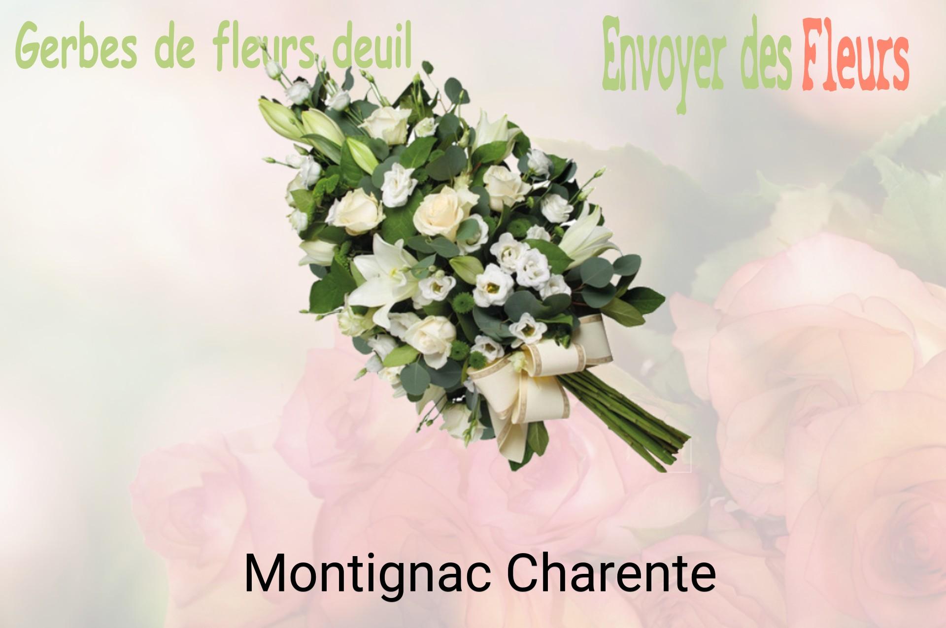 Gerbe de fleurs de deuil livrée à Montignac-Charente